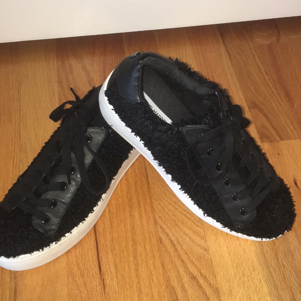 Steve Madden fuzzy platform sneakers